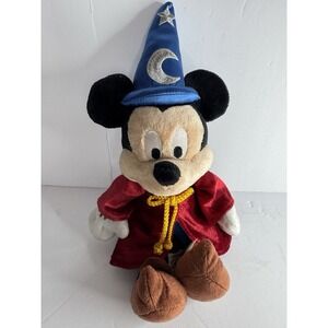 Disney Fantasia Mickey Mouse 13" Wizard Sorcerer Plush‎ Toy DisneyParks